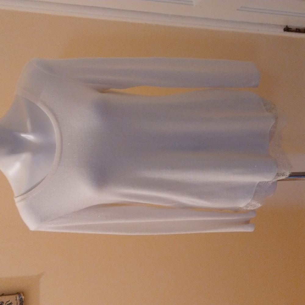 Lauren Conrad white sparkle sweater Sz S